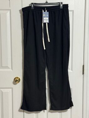Men’s Black Drawstring Lounge Pants - Classic Casual Fit